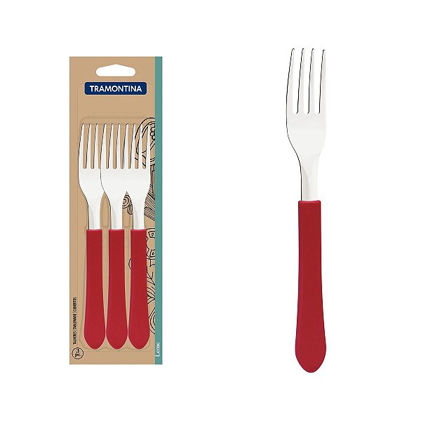 Conjunto Garfos De Mesa 3 Peças Leme Tramontina 23182370