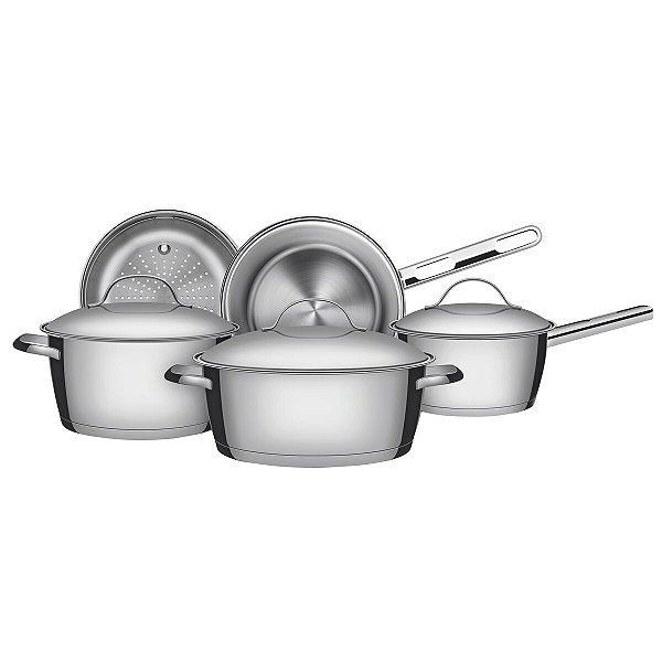 Jg Panelas Fundo Triplo 5Pç Inox Allegra Tramontina 65650310