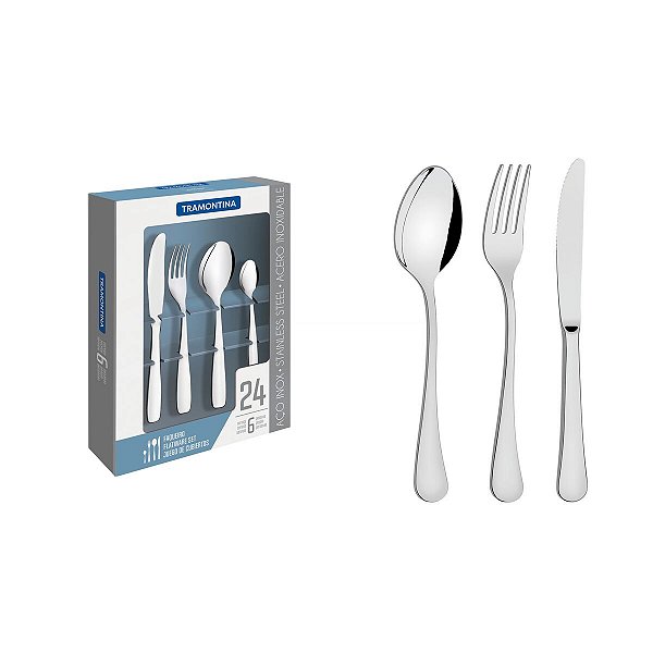 Faqueiro Inox 24 Peças Zurique Tramontina 66986005
