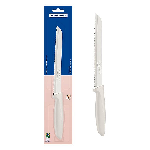 Faca Pão Plenus Inox Off White 8" 23422138
