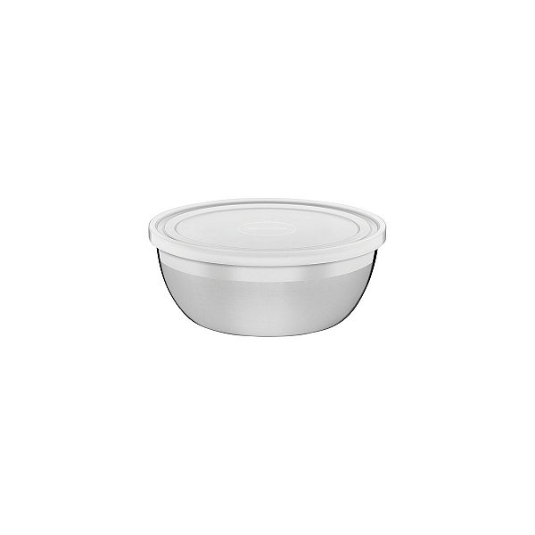 Pote Redondo Aco Inox C/Tampa Plastica Tramontina 61222140