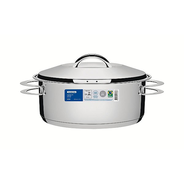 Cacarola Aco Inox 2 Alcas Solar 24cm Tramontina 62503241
