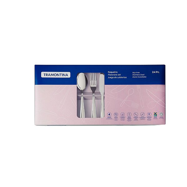 Faqueiro Aco Inox 24 Pcs Laguna Tramontina 66906575