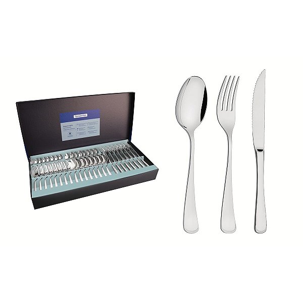 Faqueiro Aco Inox 48 Pcs Monaco Tramontina 66917144