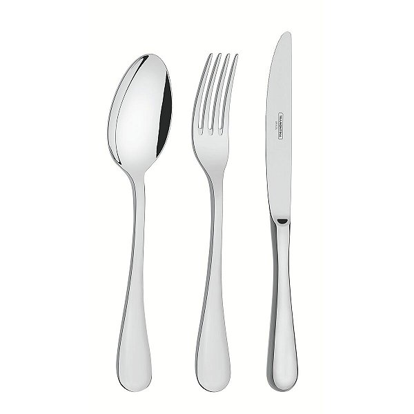 Faqueiro 130 Peças Modelo Classic Aço Inox Tramont 66928423