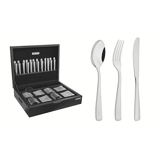 Faqueiro Pacific Inox Mesa Forjadas Estojo 101Pç 66962214