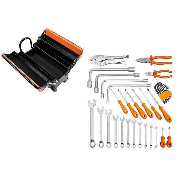 Kit Caixa Ferramentas Sanfonada Rodas 35Pç Pro 44952635