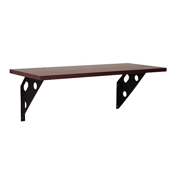 Prateleira Elite Suporte Metalico 400X250X15 Tabaco 91286047