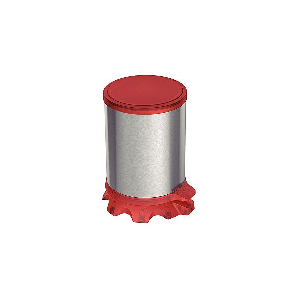 Lixeira Inox Sofie Plástico Vermelho Pedal 5L 94538805