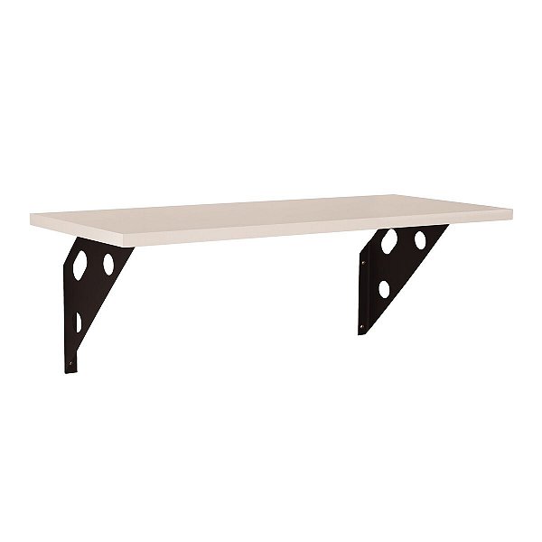 Prateleira Elite Suporte Metalico 40X25Cm Maple Tra 91283047