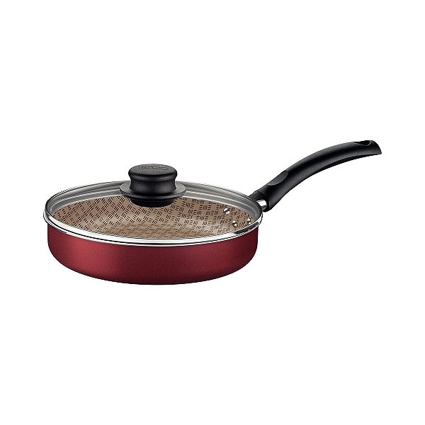 Frigideira Reta 22Cm C/Tp Turim Vermelho Tramont 20267822