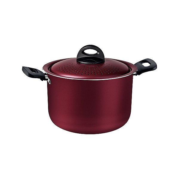 Espagueteira Aluminio 22Cm Loreto Vermelho Tramonti 20388722