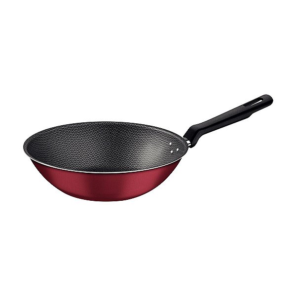 Wok Aluminio 24Cm S/Tp Loreto Vermelho Tramontina 20395724