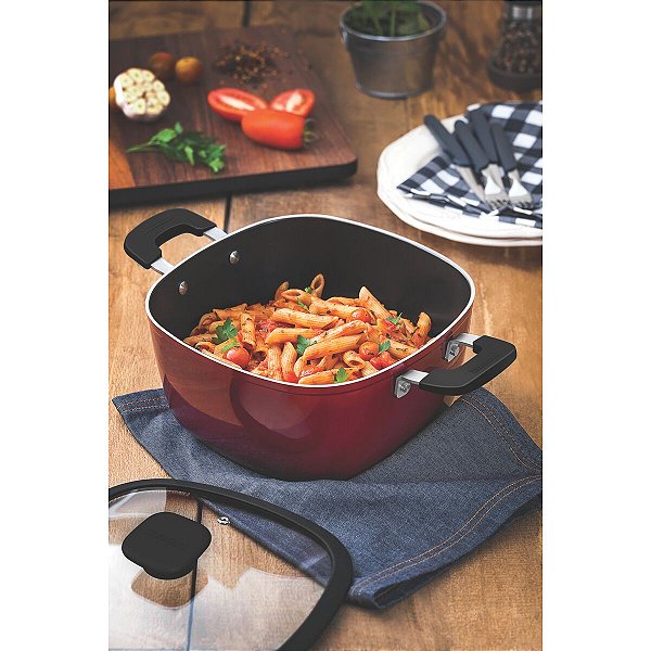 Cacarola Aluminio 24Cm Refinatta Vermelho Tramontin 20913724