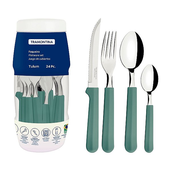 Faqueiro Inox 24Pc Tulum Men Tramontina 23299389
