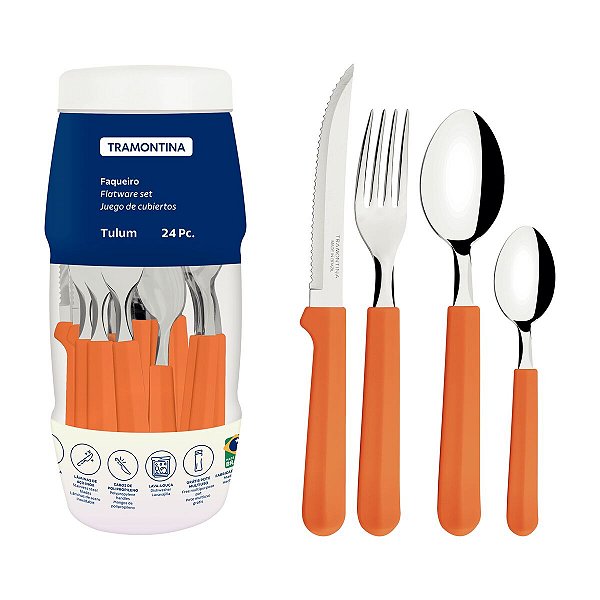 Faqueiro Inox 24Pc Tulum Dam Tramontina 23299489
