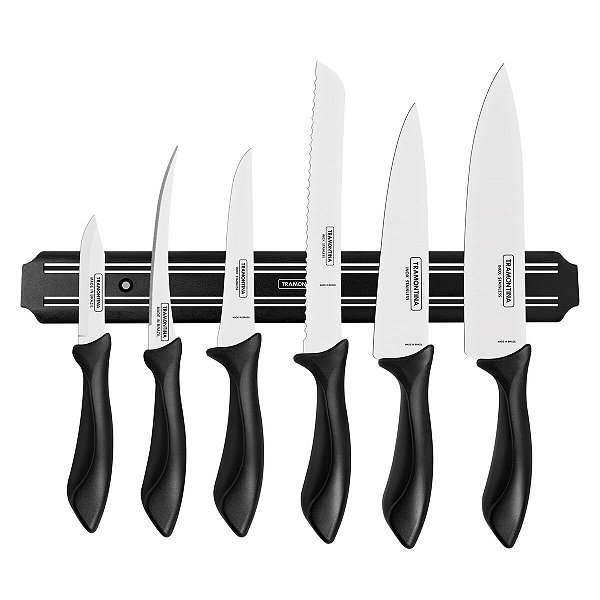 Jogo Facas Inox 7Pc Affilata Preto Tramontina 23699054