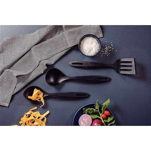 Jogo Utensilio Nylon 3Pc Abilit Preto Tramontina 25199011