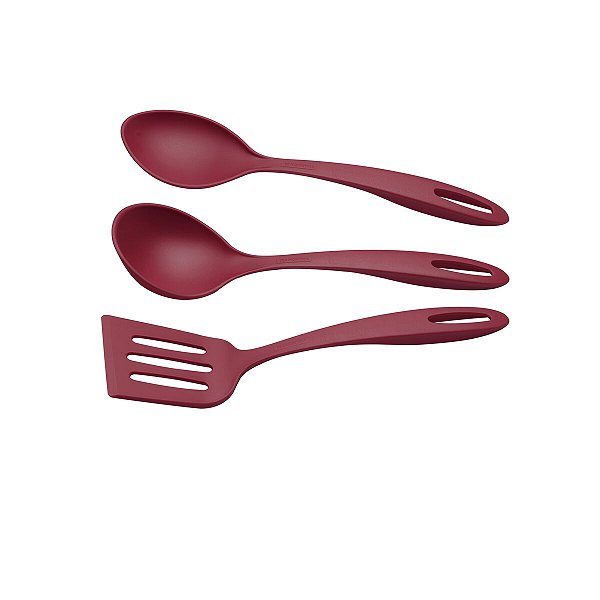 Jogo Utensilio Nylon 3Pc Abilit Vermelho Tramontina 25199711