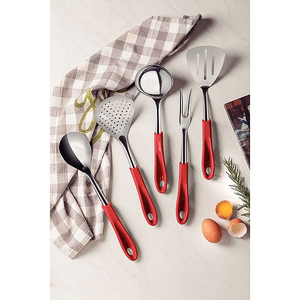 Garfo Trinchante Inox Fluence Vermelho Tramontina 25260170