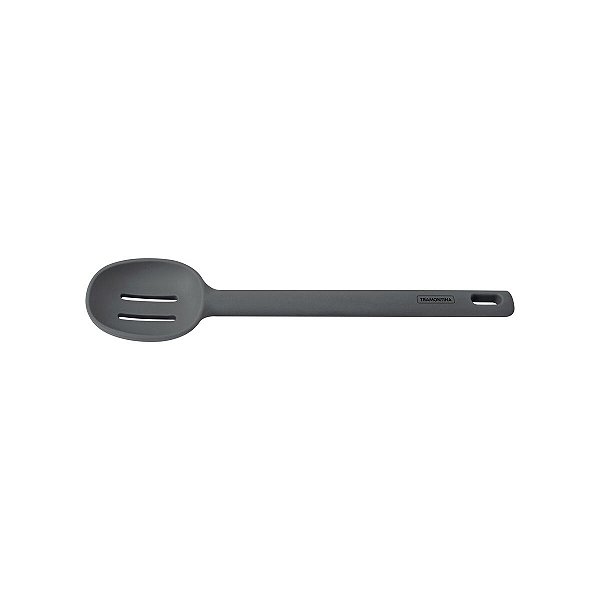 Colher Servir Silicone Furo Cinza Tramontina 25812160
