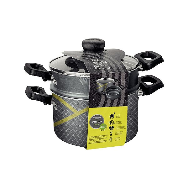 Cozi-Vapore Aluminio 16Cm Power Up Chumbo Tramontin 27813057