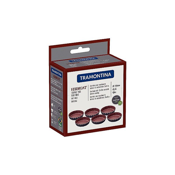 Jogo Mini Form Aluminio 6Pc Vermont Grafite Tramont 27899039