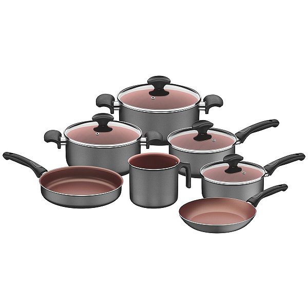 Jogo Panelas Aluminio 7Pc Vermont Grafite Tramontin 27899040