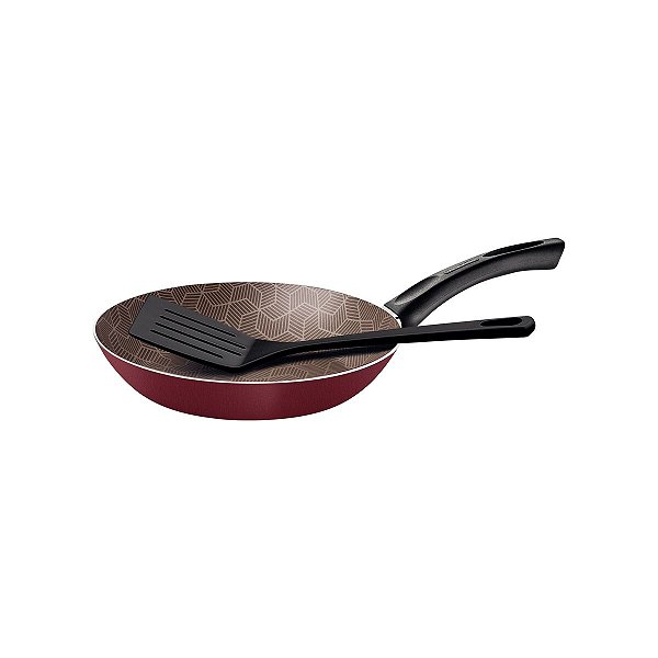 Frigideira Alum 18Cm Espátula Paris Vermelho Tramon 28500718