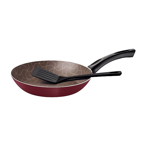 Frigideira Alum 24Cm Espátula Paris Vermelho Tramon 28500724