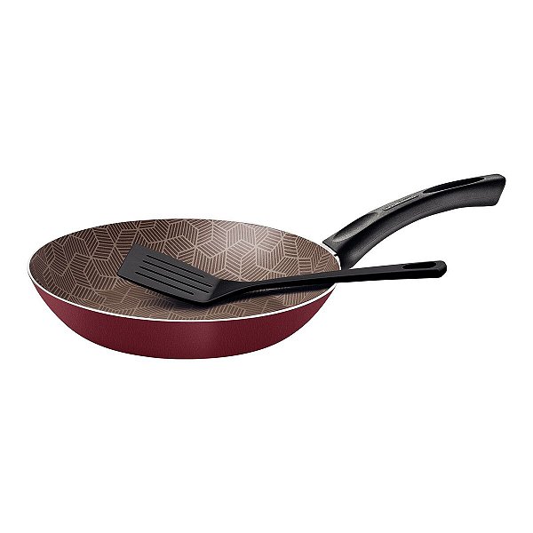 Frigideira Alum 26Cm Espátula Paris Vermelho Tramon 28500726