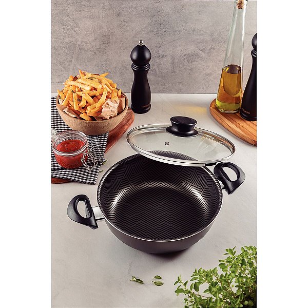 Fritadeira Multiuso Alum 24Cm Paris Chumbo Tramonti 28517624