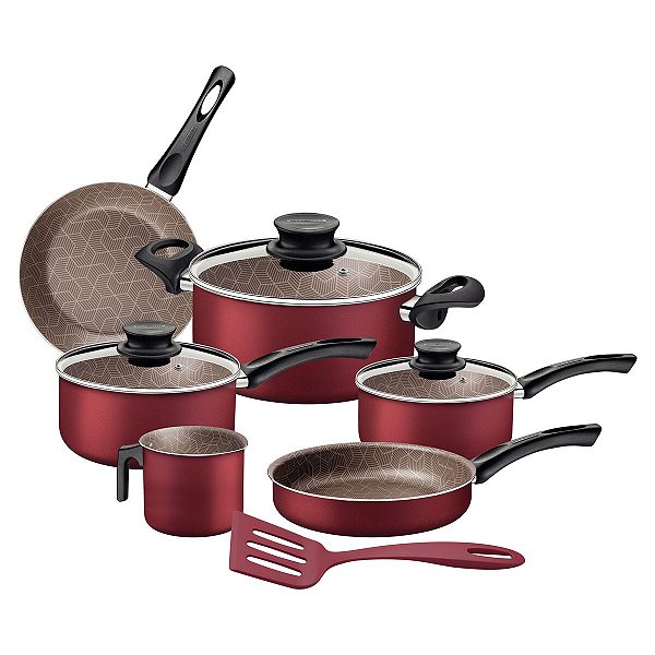 Jogo Panelas Aluminio 7Pc Paris Vermelho Tramontina 28599717