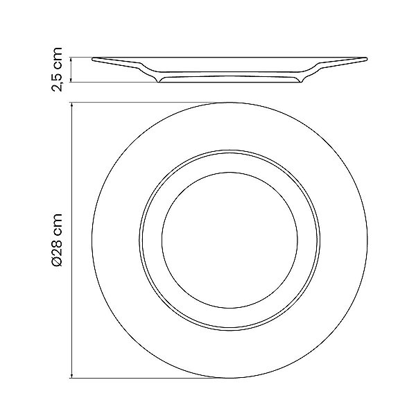 Prato Raso 28Cm Gabrielle Porcelana Tramontina 96011001