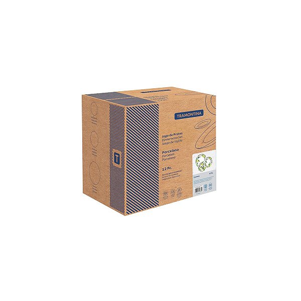 Jogo Prato 12 Pcs Carmen Porcelana Tramontina 96011185