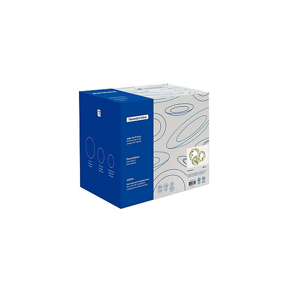 Jogo Pratos 18 Pcs Carmen Porcelana Tramontina 96011186