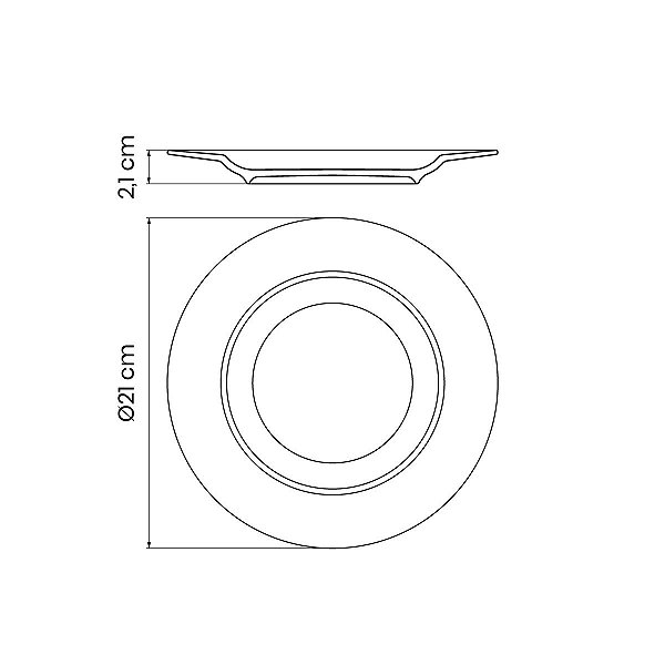 Prato Sobremesa 21Cm Helen Porcelana Tramontina 96011306
