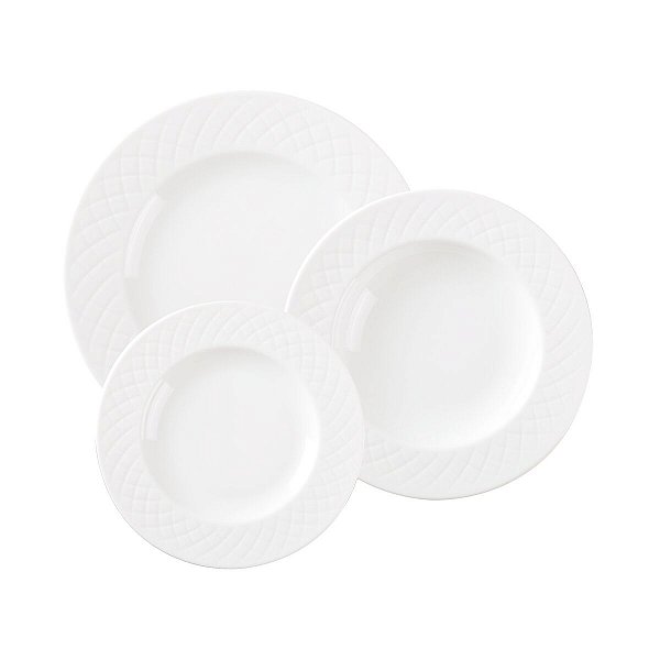 Jogo Pratos 12 Pcs Ingrid Porcelana Tramontina 96011885