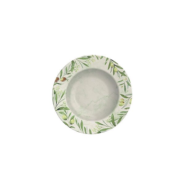 Prato Fundo 23Cm Oliva Porcelana Tramontina 96580002