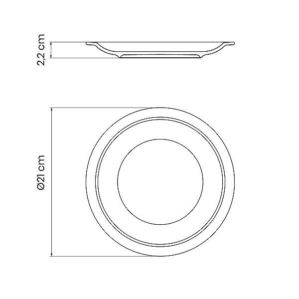 Prato Sobremesa 21Cm Rustico Cinza Tramontina 96880004