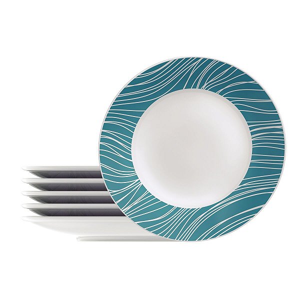 Kit Prato Raso 25Cm 6Pcs Clarice Tramontina 96950019