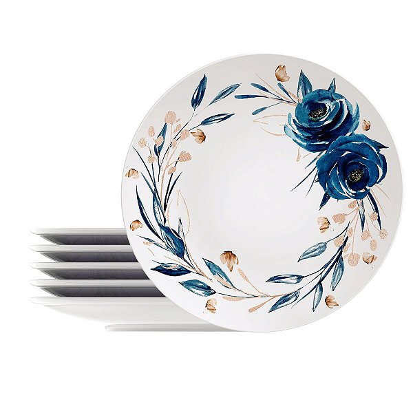 Kit Prato Raso 28Cm 6Pcs Ana Flor Tramontina 96950066