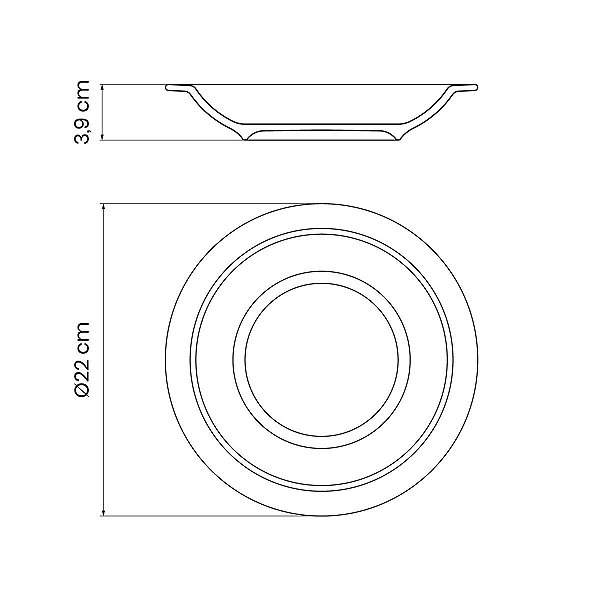 Prato Fundo 22Cm Peixes Porcelana Tramontina 96980002