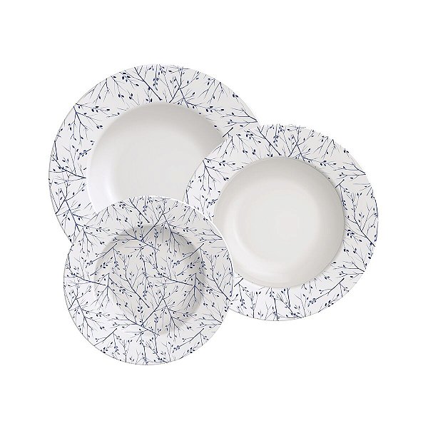 Jogo Pratos 12 Pcs Sissi Porcelana Tramontina 96989005