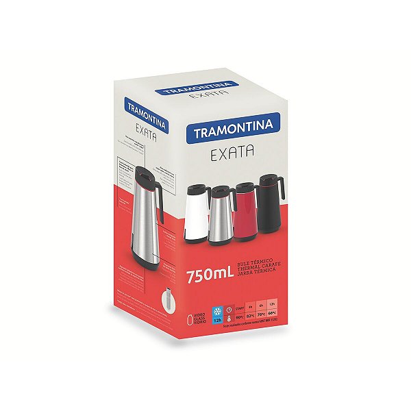 Bule Termico 0,75L Preto Exata Tramontina 61645073