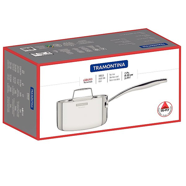 Panela Aco Inox C/Cabo Grano 20cm Tramontina 62141200