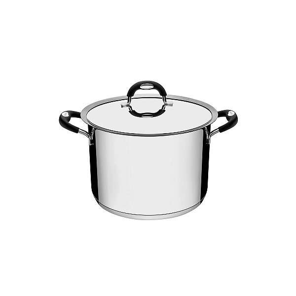 Caldeirao Inox C/Alcas Duo Silicone 20cm Tramontina 62485200