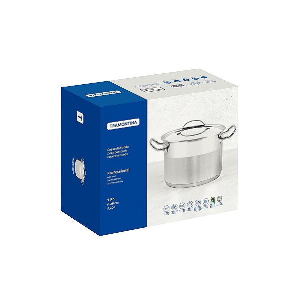 Cacarola Funda Inox Professional 28cm Tramontina 62624280