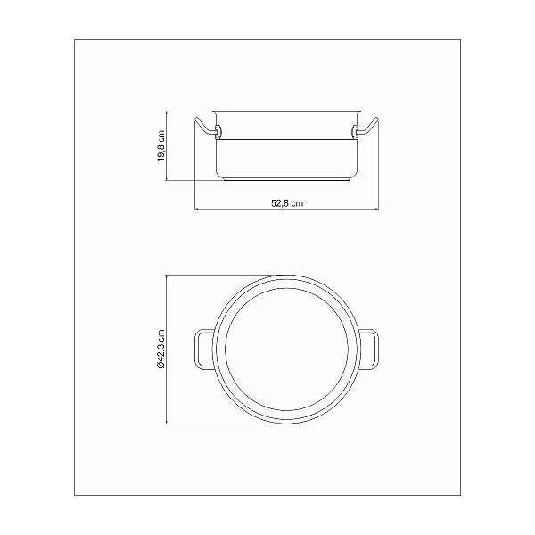 Cacarola Rasa Aco Inox Professional 40cm Tramontina 62643405