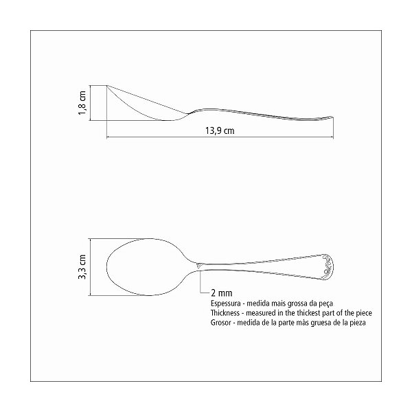 Colher Cha Aco Inox Sevilha Tramontina 63915070